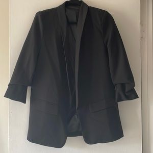 Black Oversized XL blazer with ruched sleeves